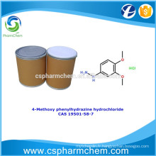 Chlorhydrate de 4-méthoxy phénylhydrazine, CAS 19501-58-7, intermédiaire de synthèse pharmaceutique